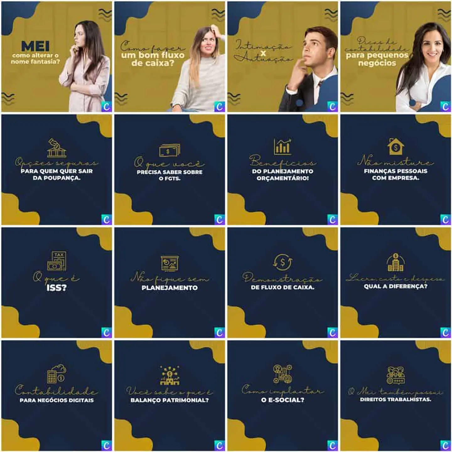 Pack Canva Contabilidade Templates Editáveis 200 Artes + Legendas 6