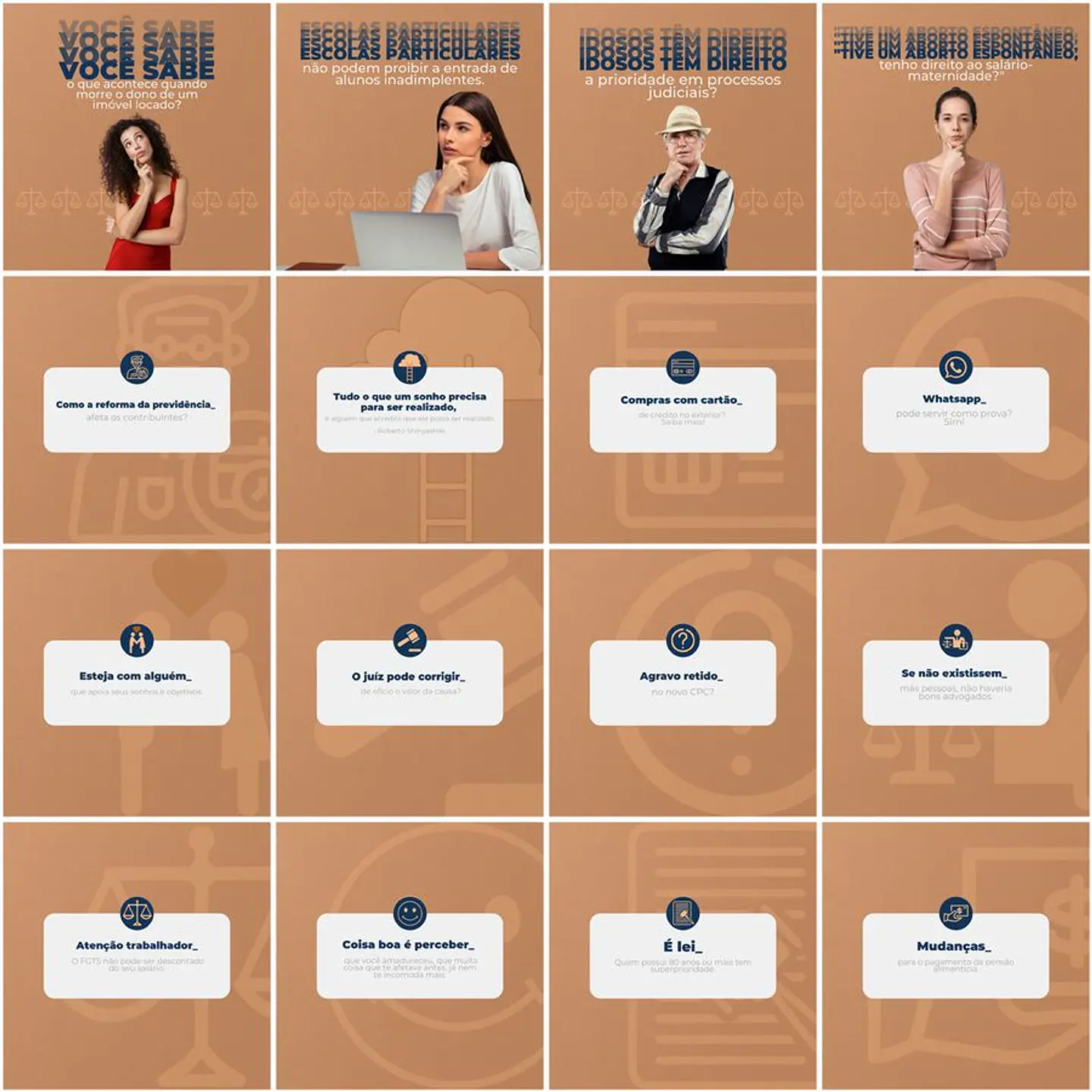 Pack Canva Advogado Advocacia Templates Editáveis 200 Artes + Legendas 7