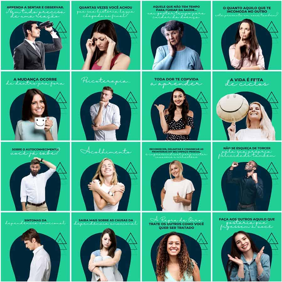 Pack Canva Psigologo Psicologia Templates Editáveis 200 Artes + Legendas 2