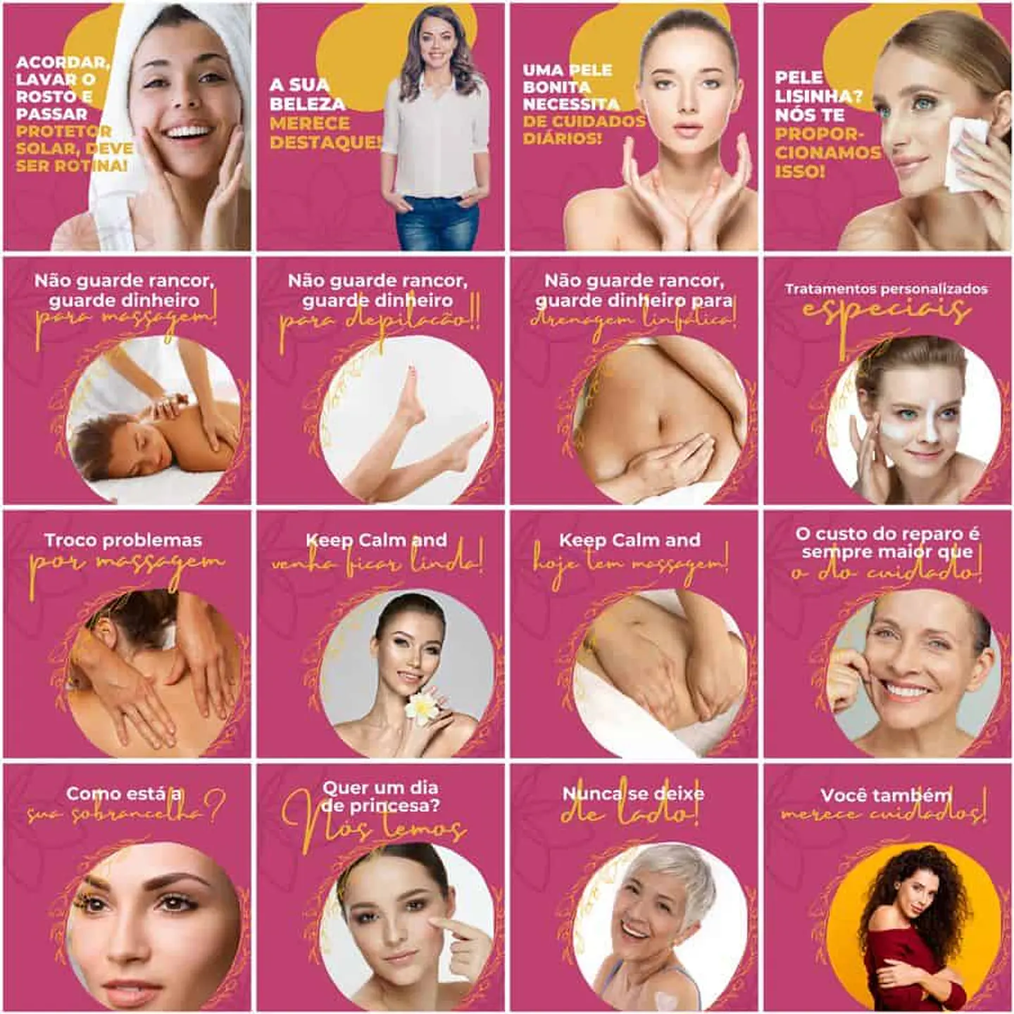 Pack Canva Estética Beleza Templates Editáveis 200 Artes + Legendas 6