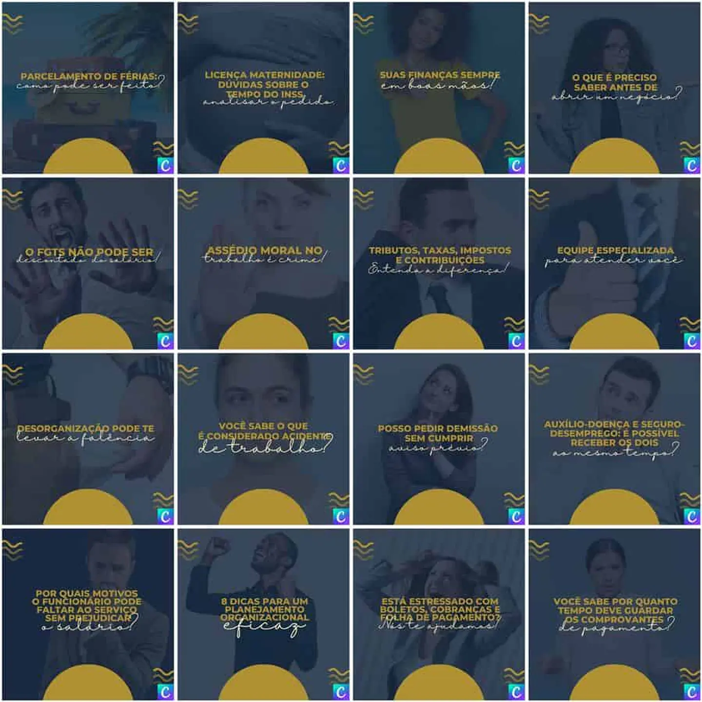 Pack Canva Contabilidade Templates Editáveis 200 Artes + Legendas 8