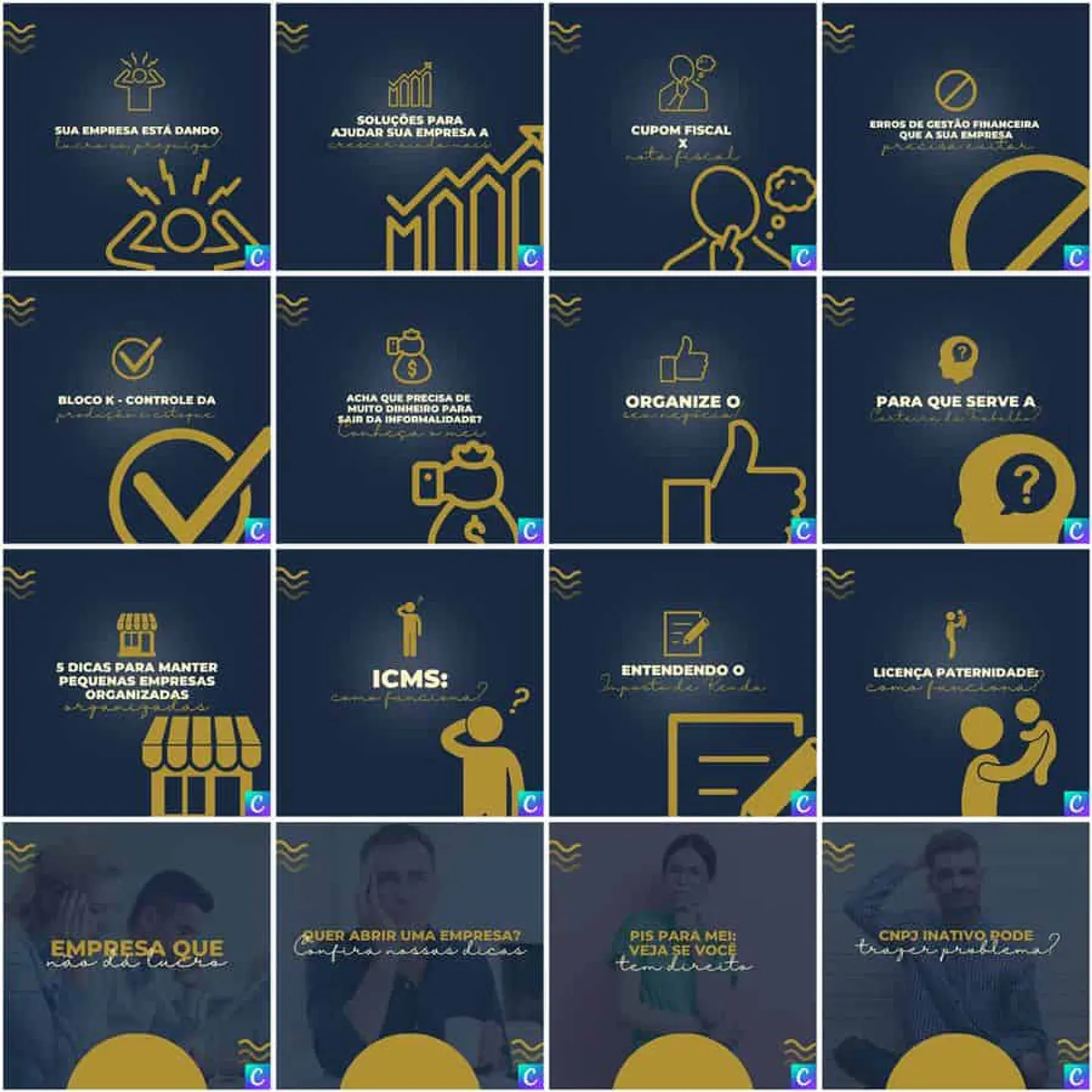 Pack Canva Contabilidade Templates Editáveis 200 Artes + Legendas 9