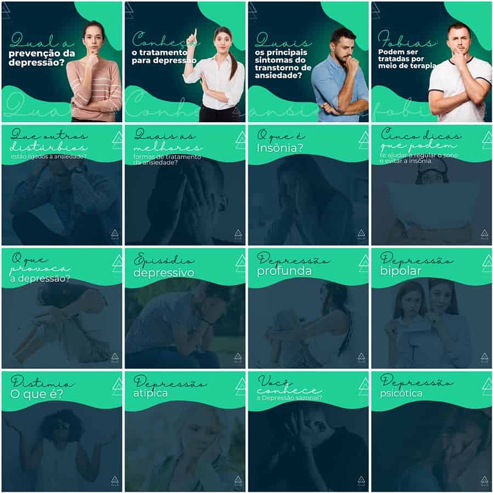 Pack Canva Psigologo Psicologia Templates Editáveis 200 Artes + Legendas 5