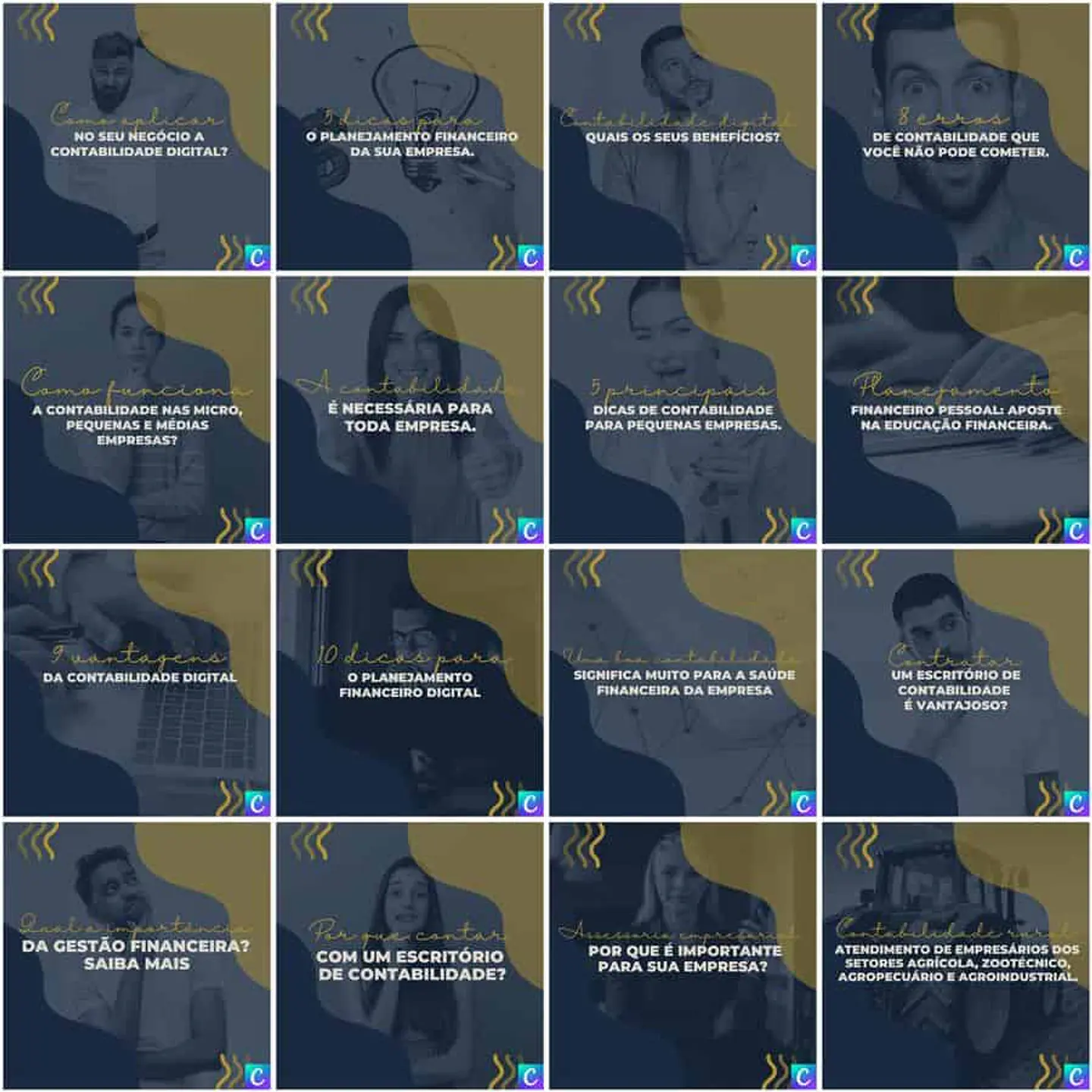 Pack Canva Contabilidade Templates Editáveis 200 Artes + Legendas 11