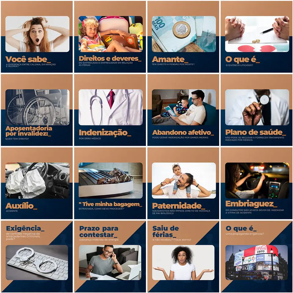 Pack Canva Advogado Advocacia Templates Editáveis 200 Artes + Legendas 10