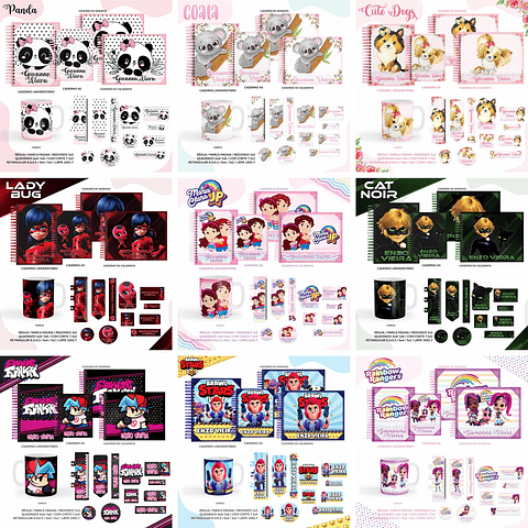 Pacote Sublimação Volta as Aulas Completo em PDF e JPG