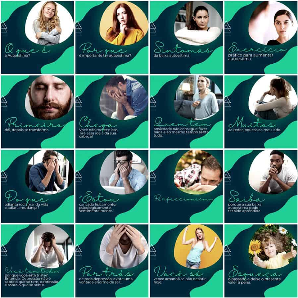 Pack Canva Psigologo Psicologia Templates Editáveis 200 Artes + Legendas 8