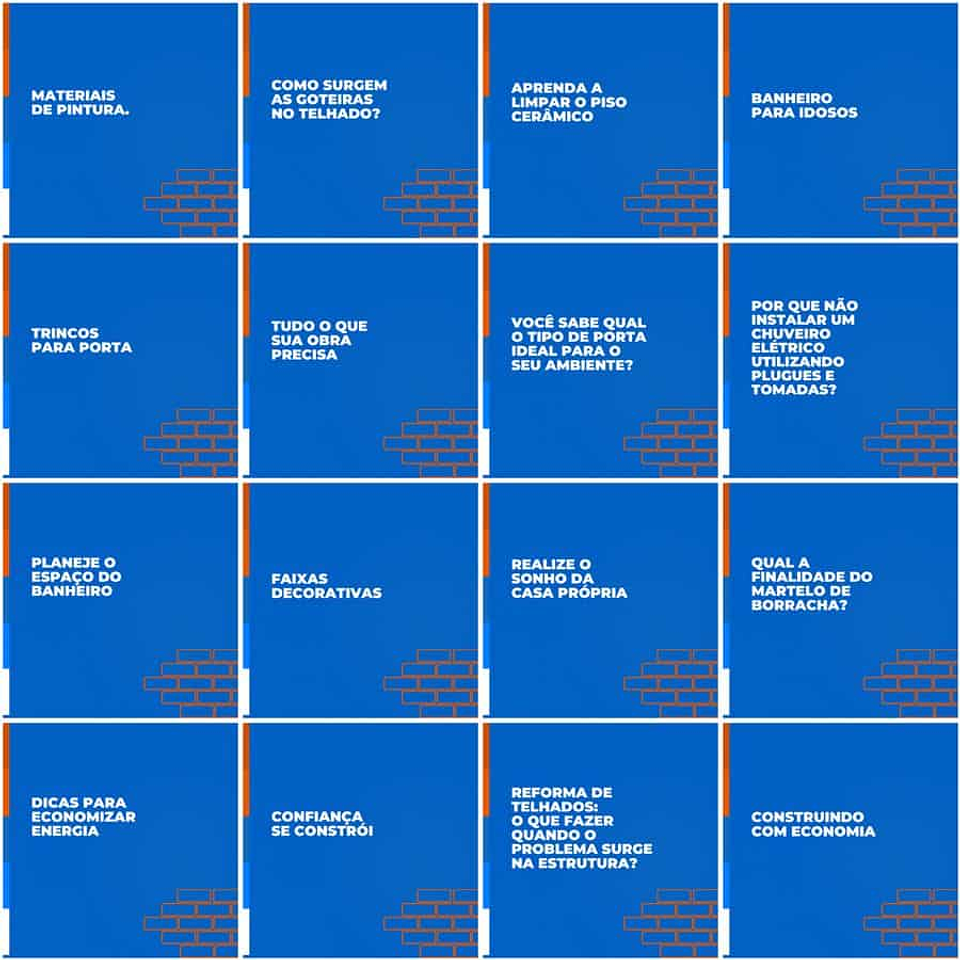 Pack Canva Materiais de Construção Templates Editáveis 200 Artes + Legendas 9