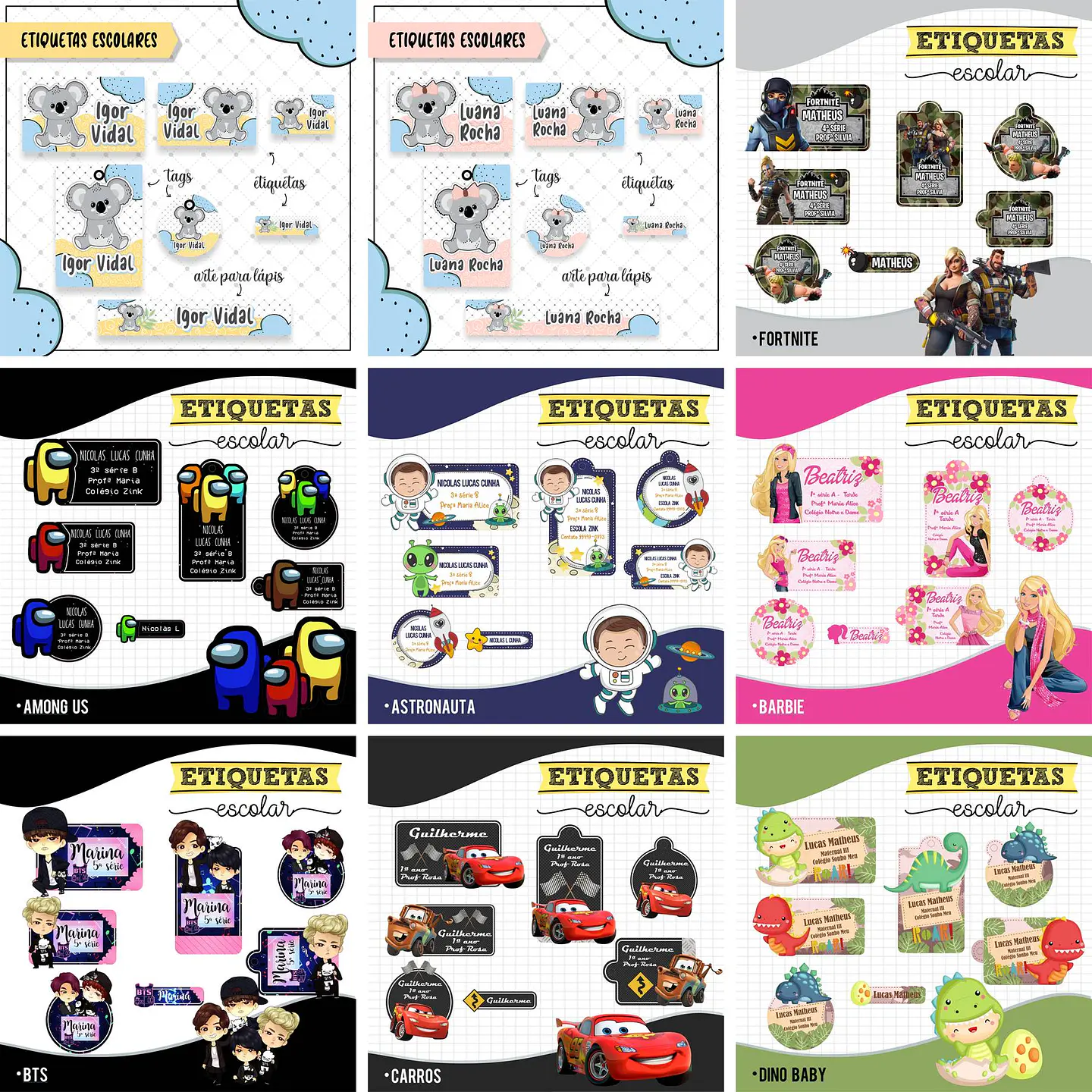 Pacote Sublimação Volta as Aulas Completo em PDF e JPG 8