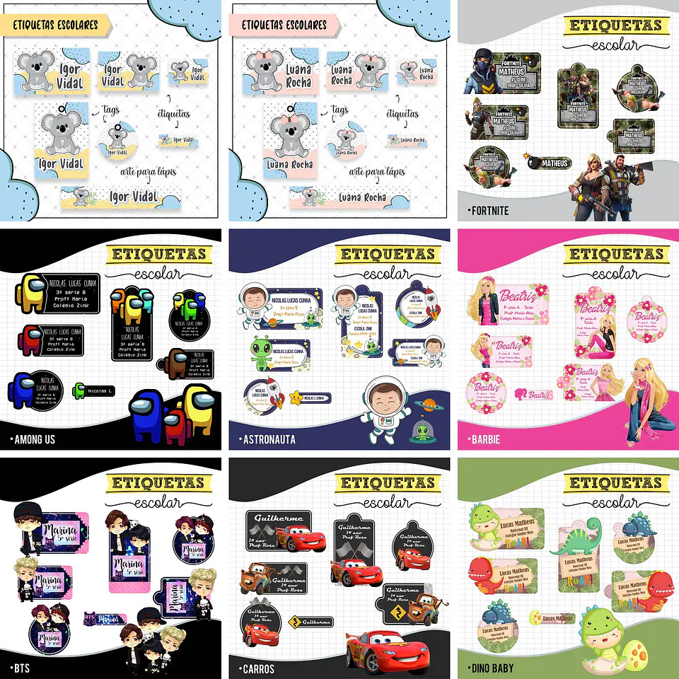 Pacote Sublimação Volta as Aulas Completo em PDF e JPG 8