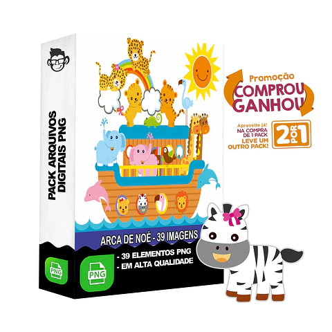 Kit Digital Arca de Noé 2 sem fundo Png