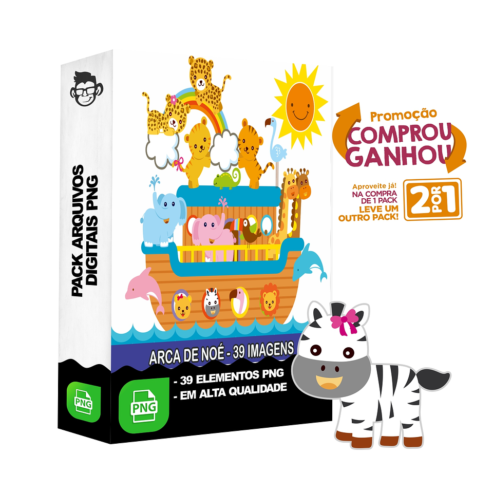 Kit Digital Arca de Noé 2 sem fundo Png 1