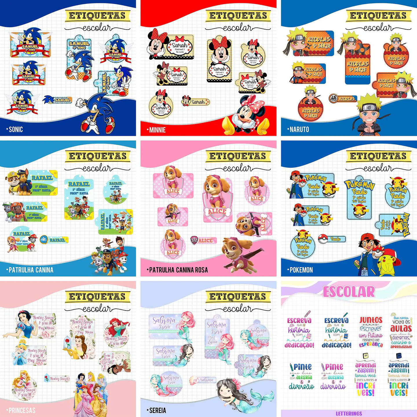 Pacote Sublimação Volta as Aulas Completo em PDF e JPG 10