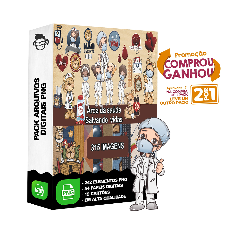 Kit Digital Area de Saude Salvando Vidas sem fundo Png 1