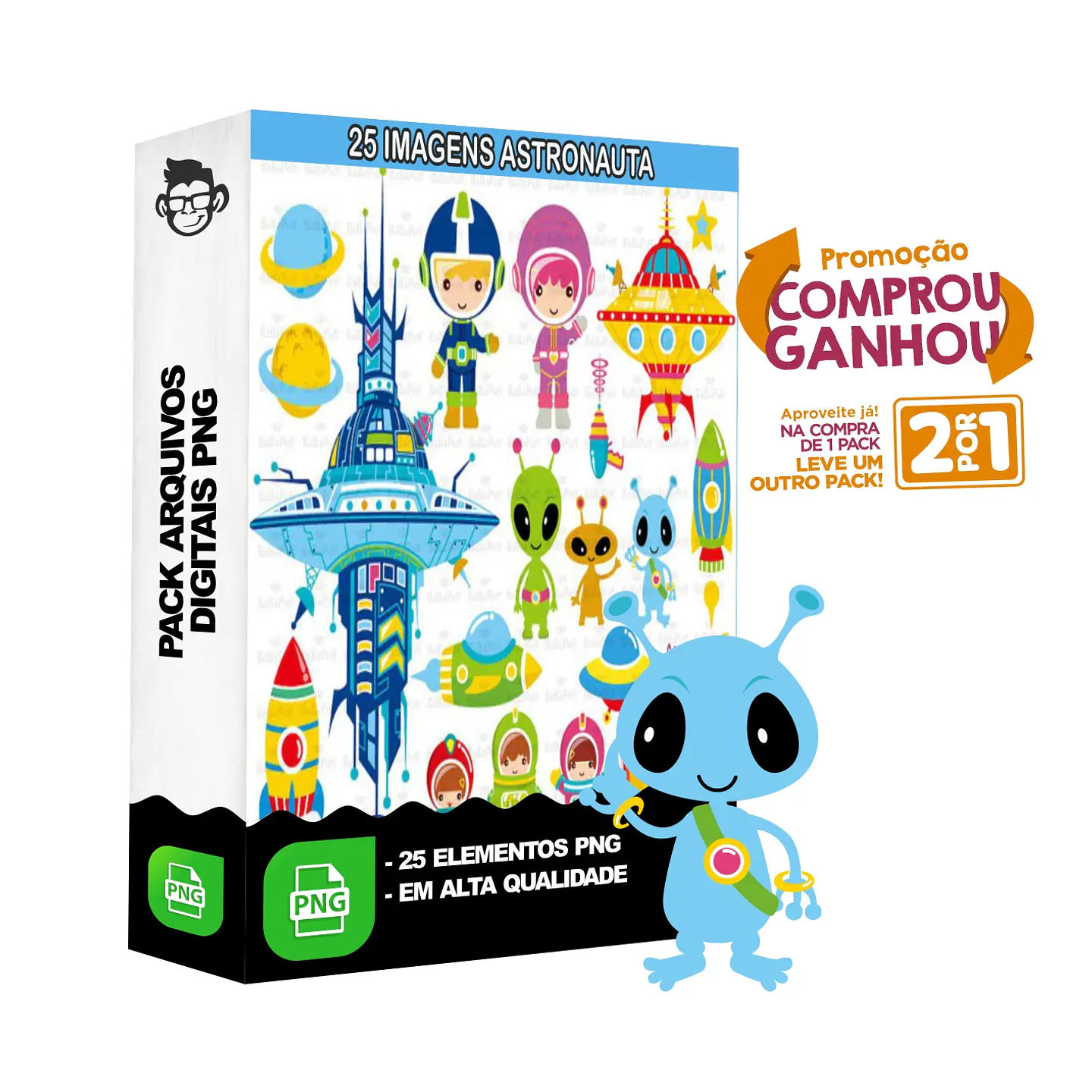 Kit Digital Astronauta ET sem fundo Png 1