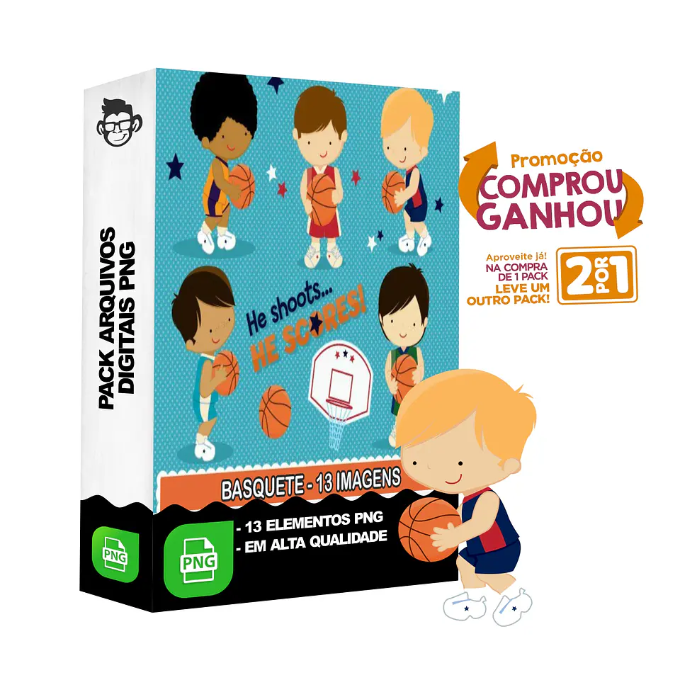 Kit Digital Basquete sem fundo Png 1