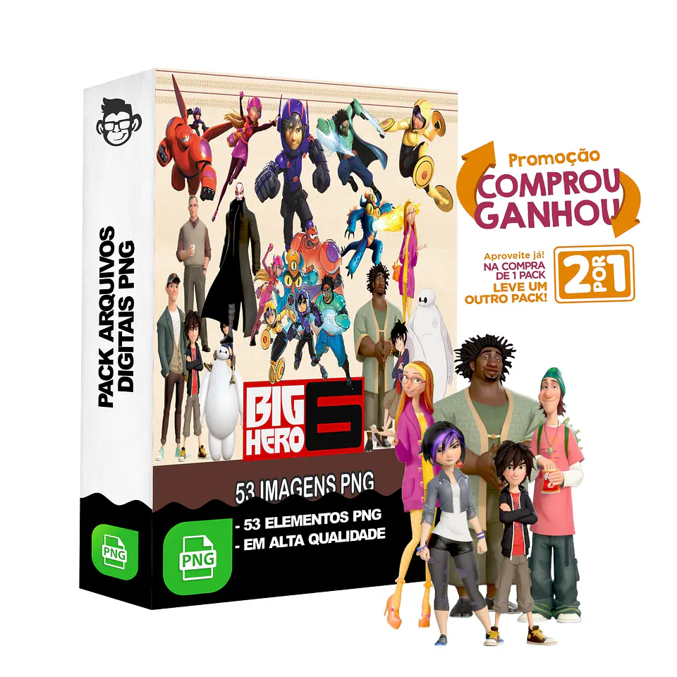 Kit Digital Big Hero sem fundo Png 1