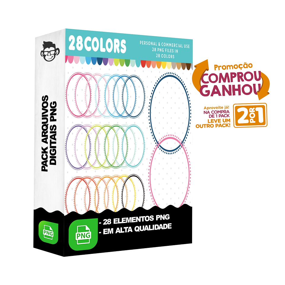 Kit Digital Circulos Coloridos sem fundo Png 1