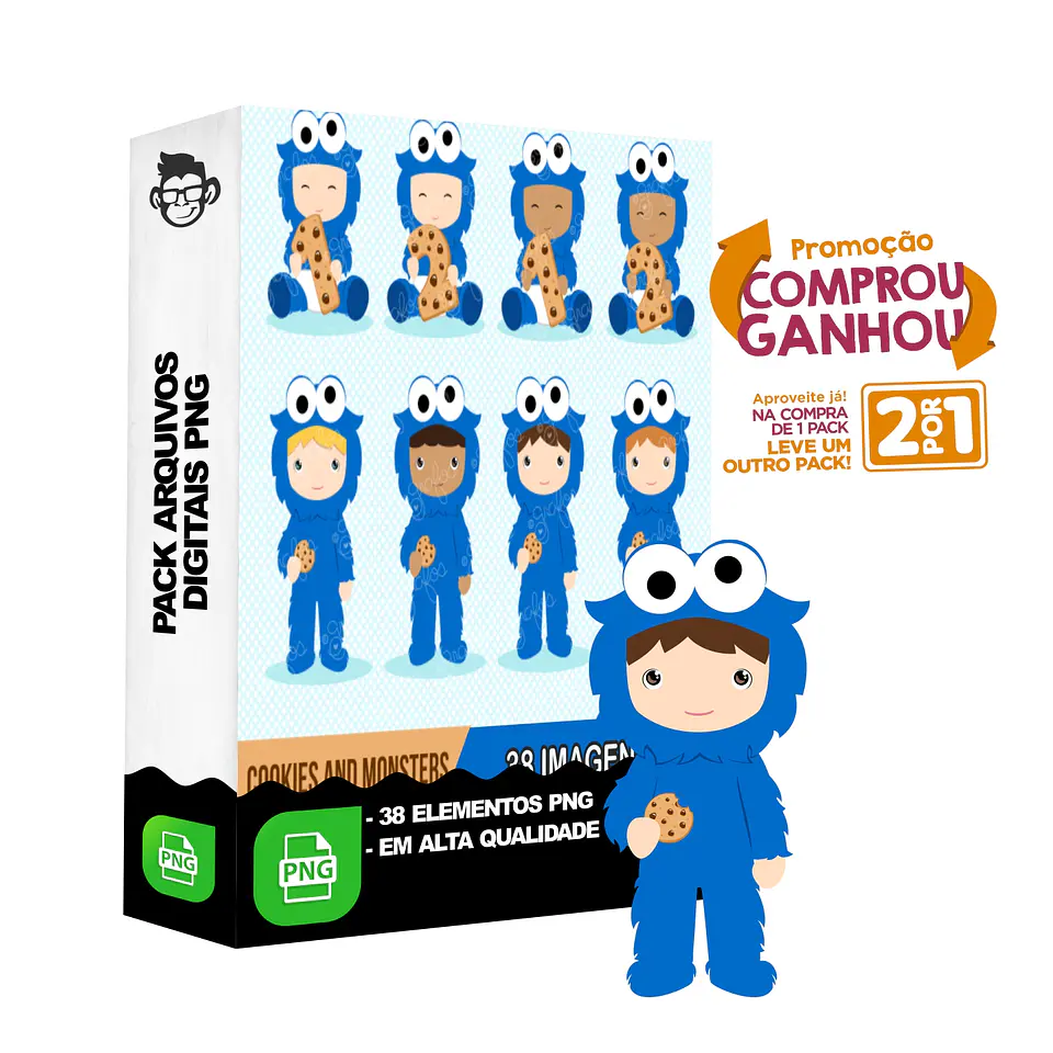 Kit Digital Cookies sem fundo Png 1