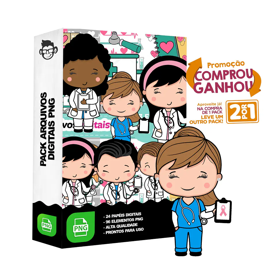 Kit Digital Dia do Médico sem fundo Png 1