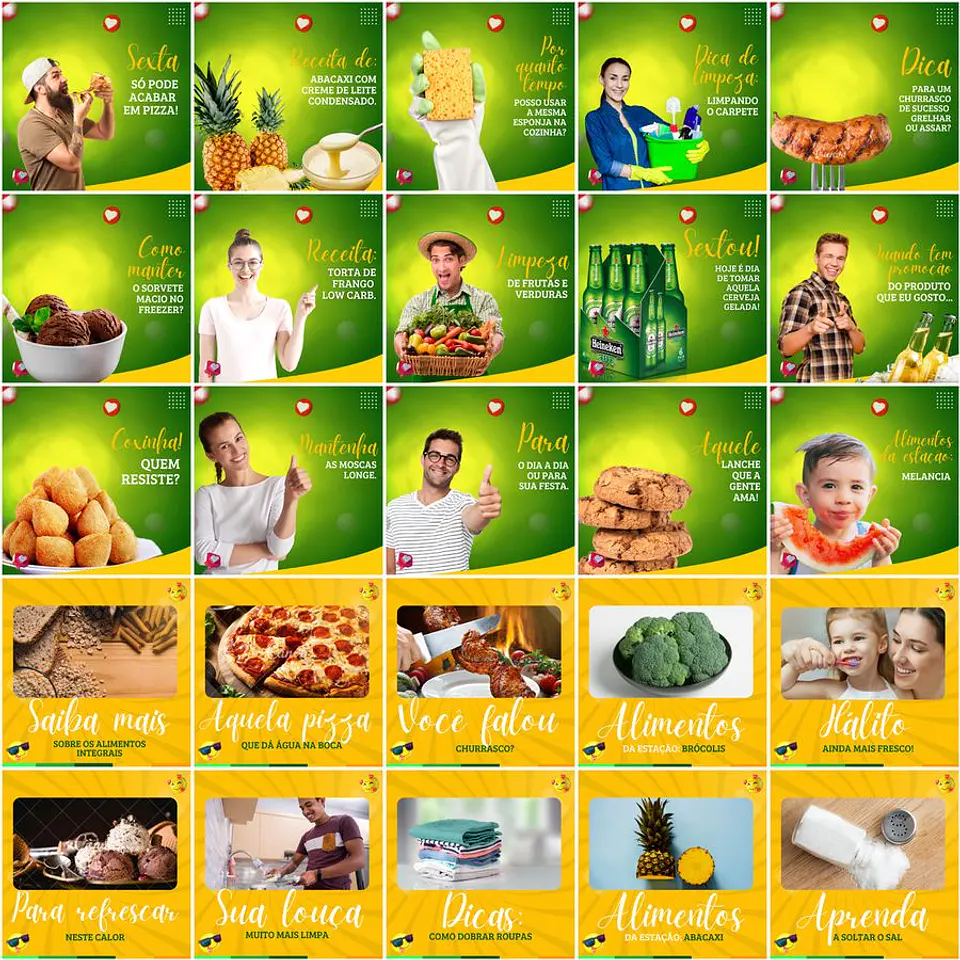 Pack Canva Supermercados Templates Editáveis 200 Artes + Legendas 2