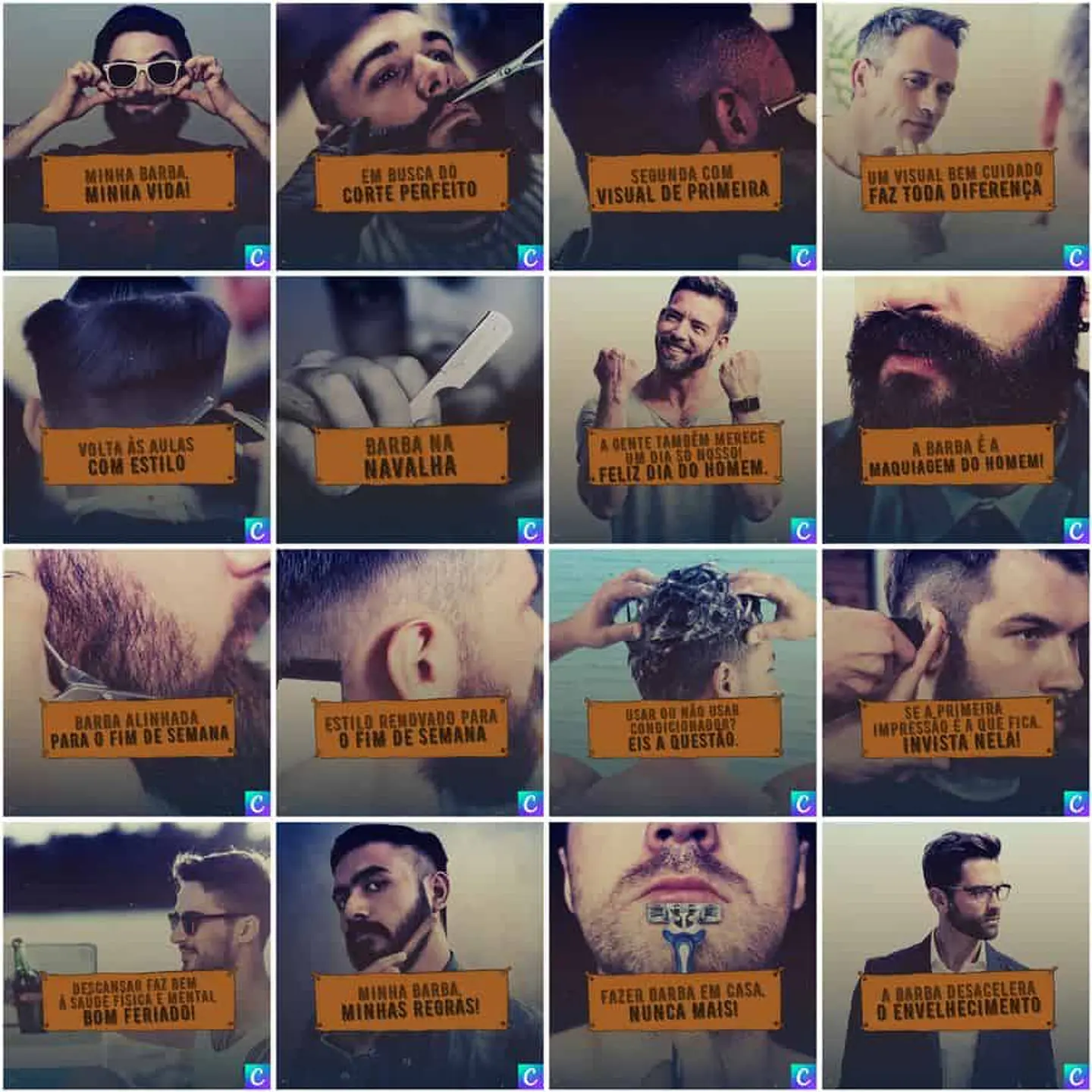 Pack Canva Barbearia Templates Editáveis 200 Artes + Legendas 6