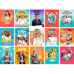 Pack Canva Carnaval Templates Editáveis 24 Artes + Bônus