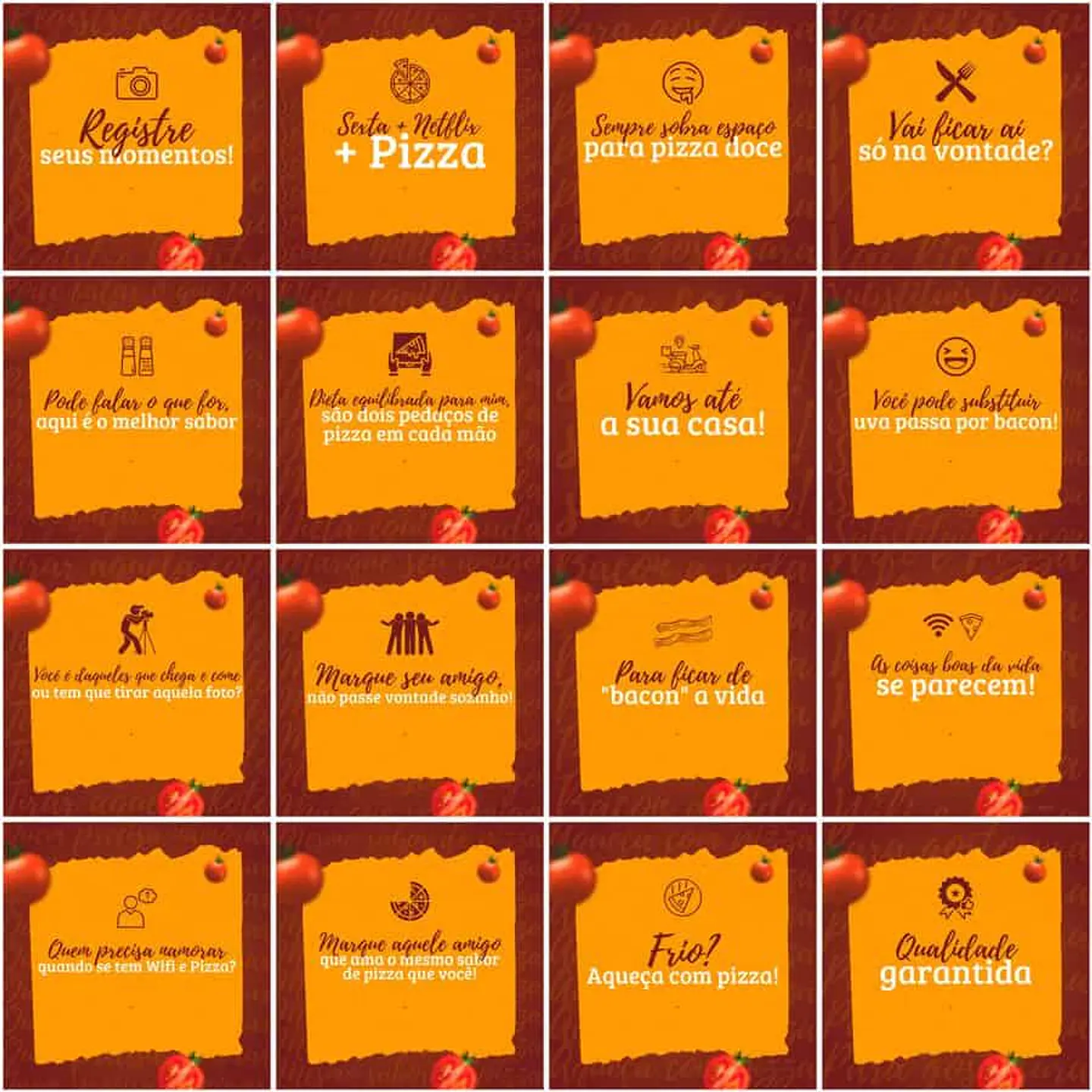 Pack Canva Pizzaria Pizza Templates Editáveis 200 Artes + Legendas 7