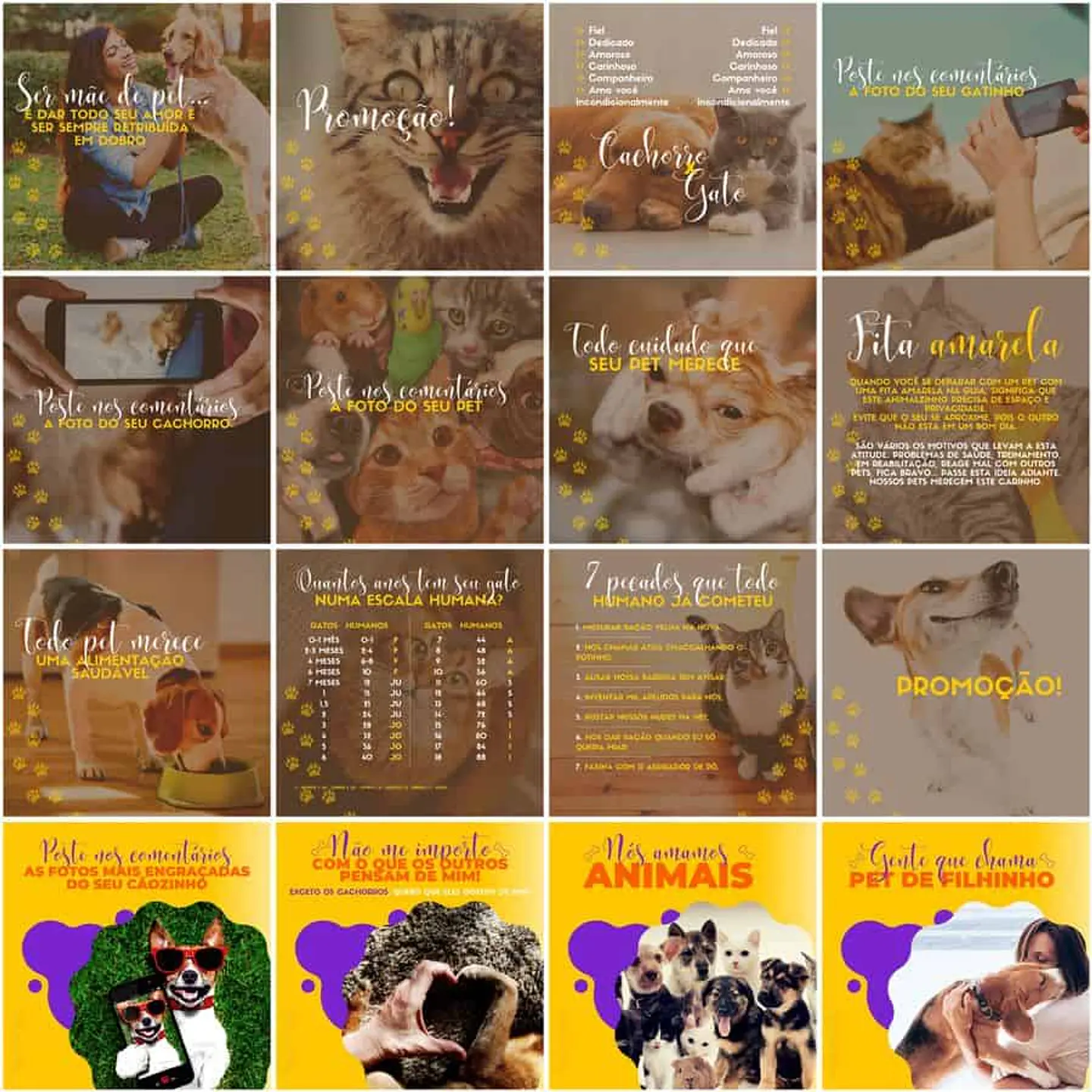 Pack Canva Pet Shop Templates Editáveis 200 Artes + Legendas 8