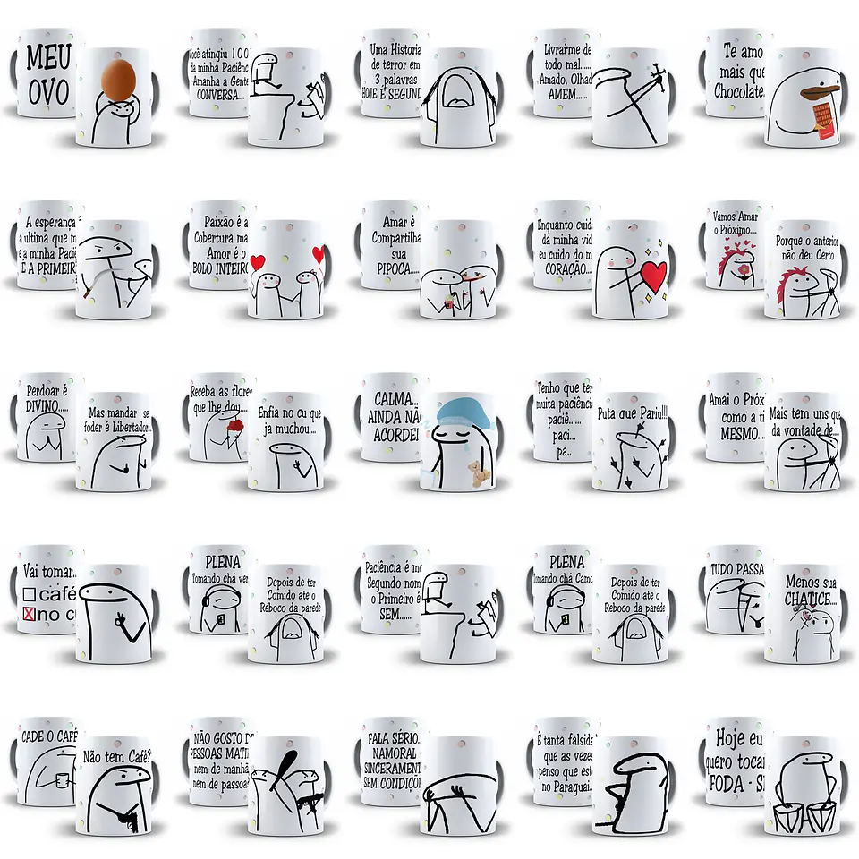 55 Artes Caneca Flork Bento Editável em Photoshop + Png 1