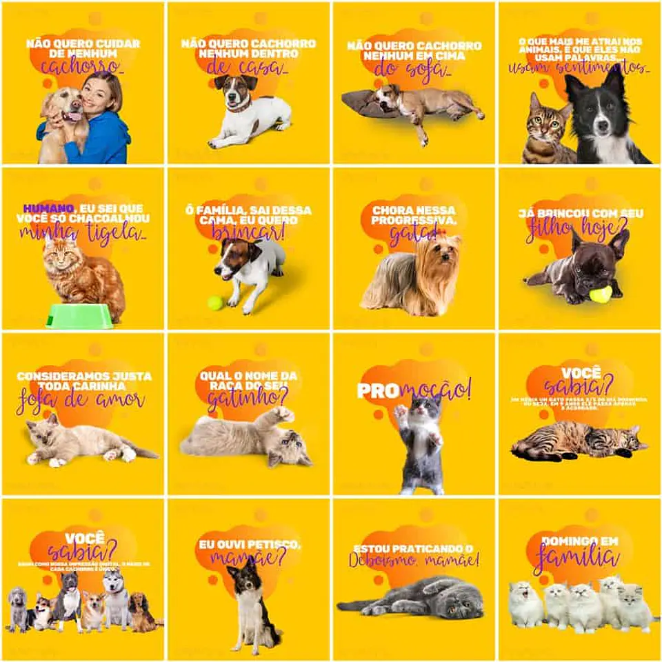 Pack Canva Pet Shop Templates Editáveis 200 Artes + Legendas 10