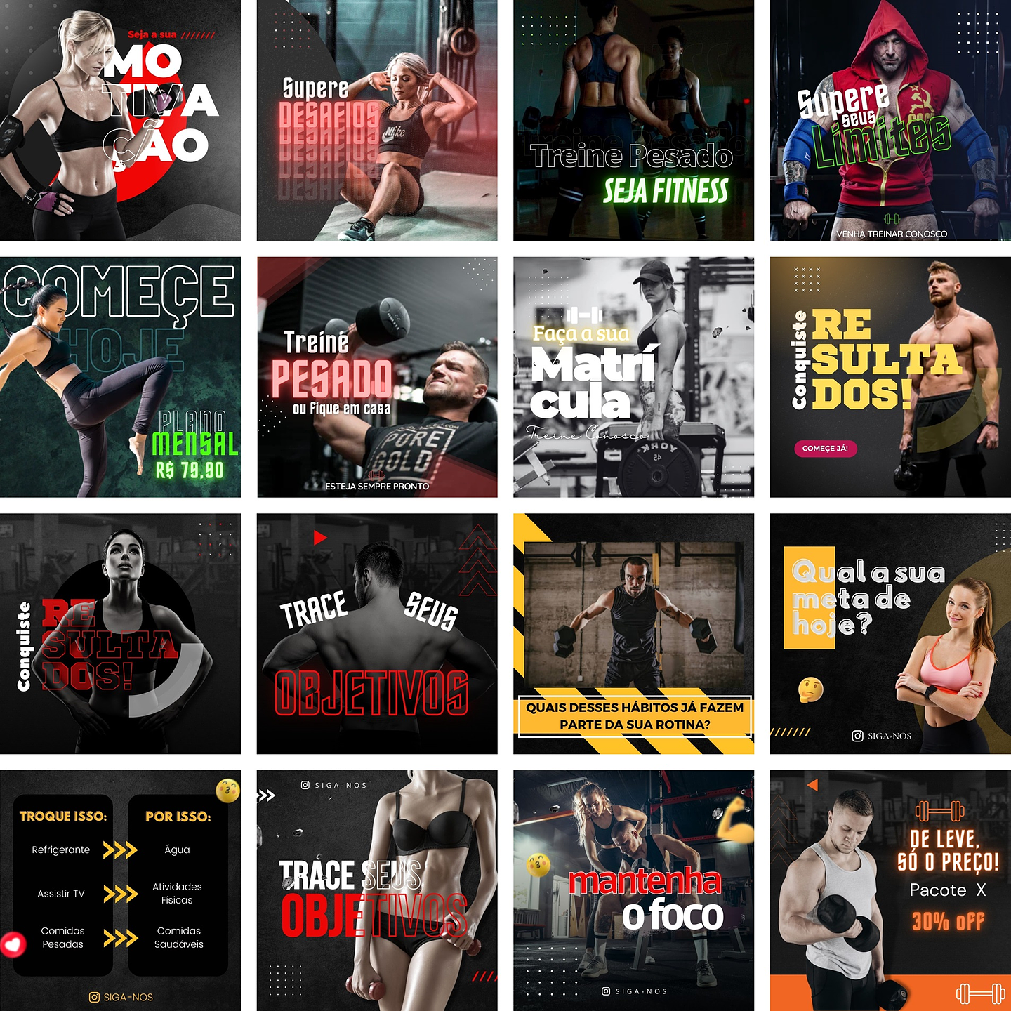 Pack Canva Academia Templates Editáveis 30 Artes + Bônus 2