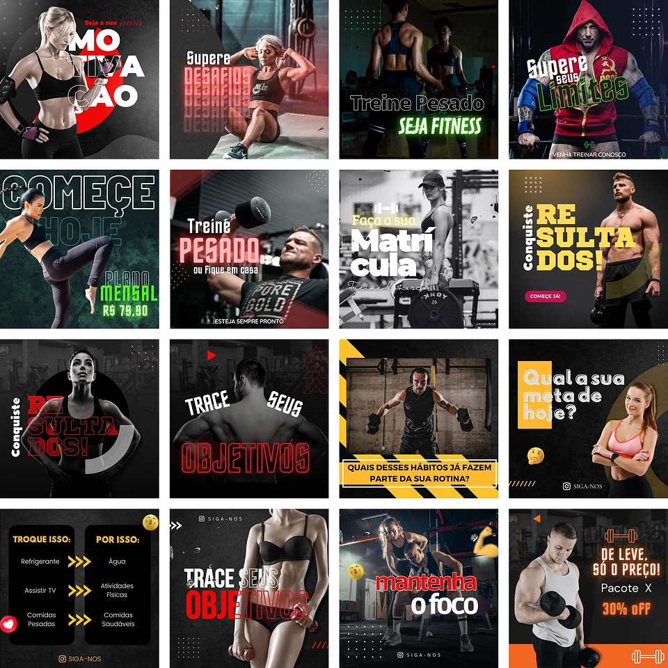 Pack Canva Academia Templates Editáveis 30 Artes + Bônus 2