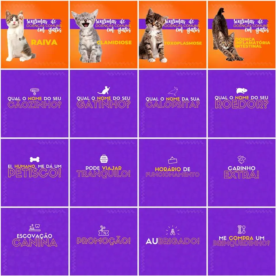 Pack Canva Pet Shop Templates Editáveis 200 Artes + Legendas 12