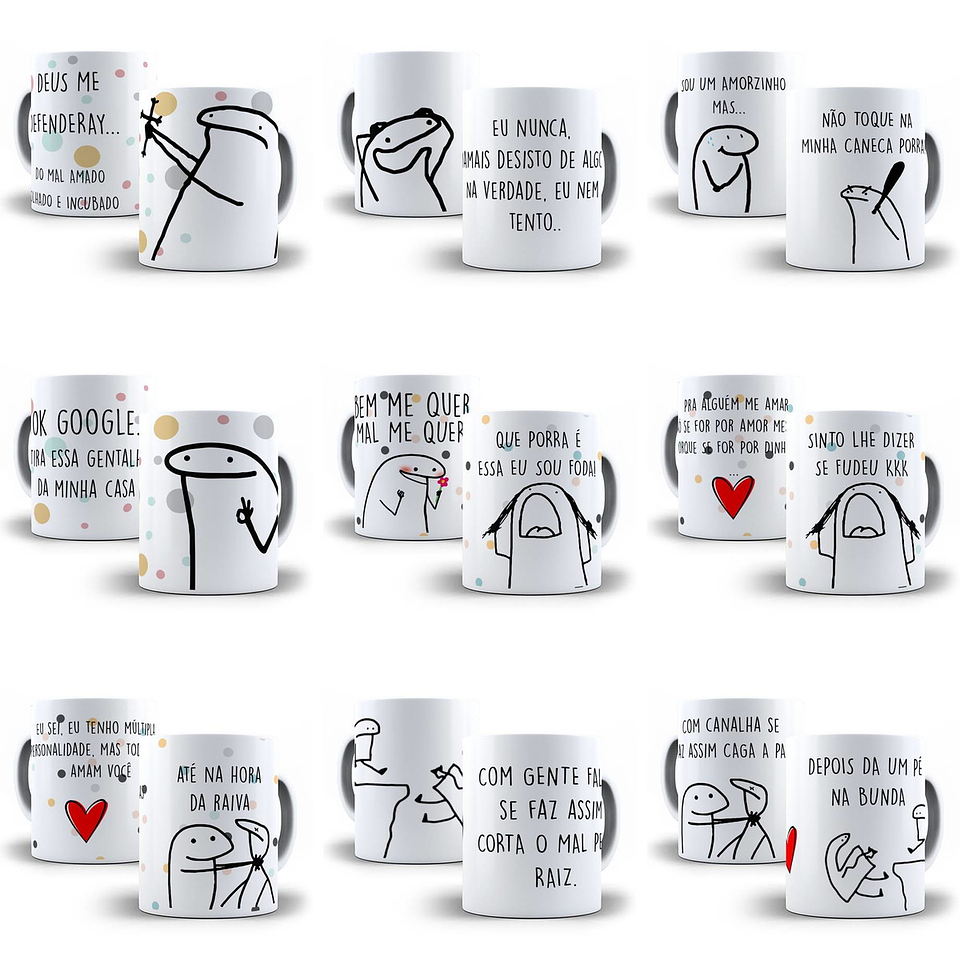 110 Artes Caneca Flork Editável em Corel Draw + Png 2