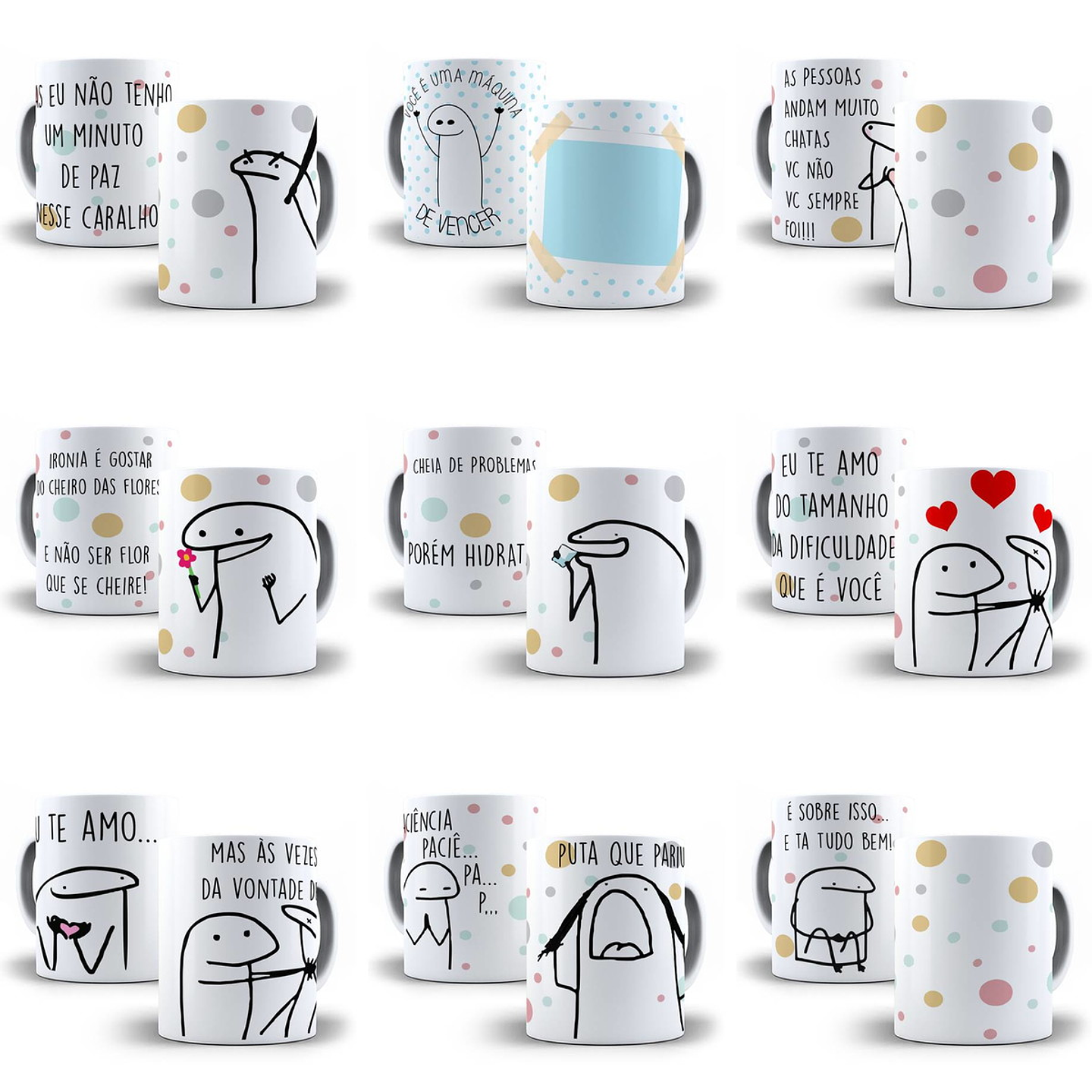 110 Artes Caneca Flork Editável em Corel Draw + Png 3