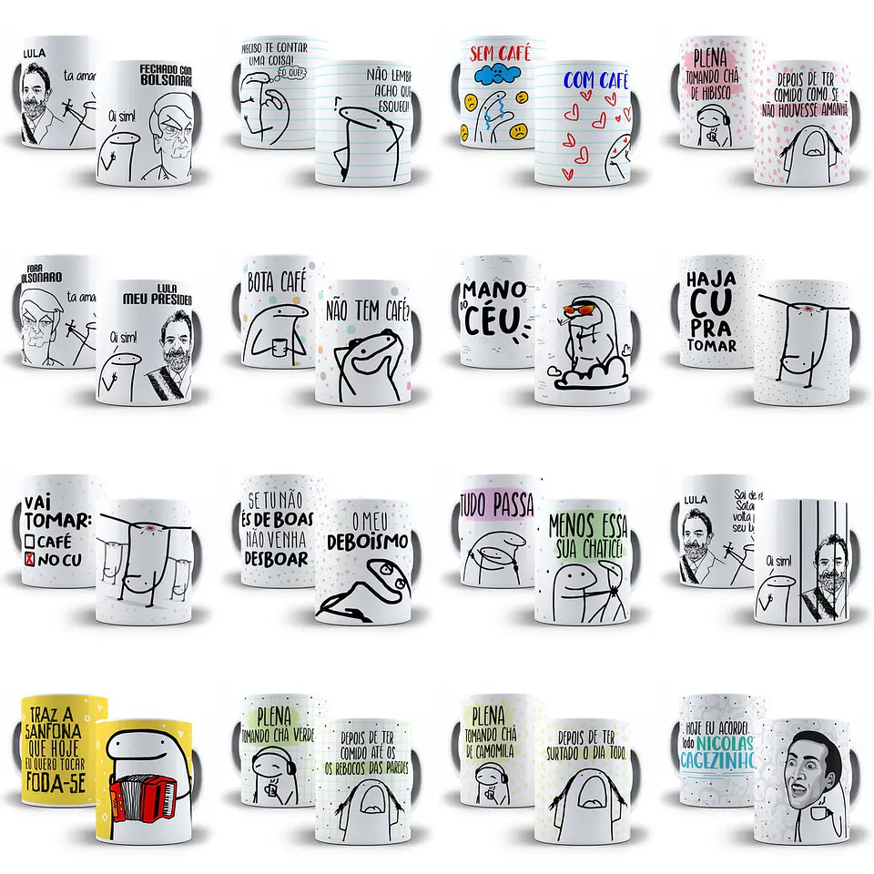 90 Artes Caneca Flork Estampas Sublimação 2