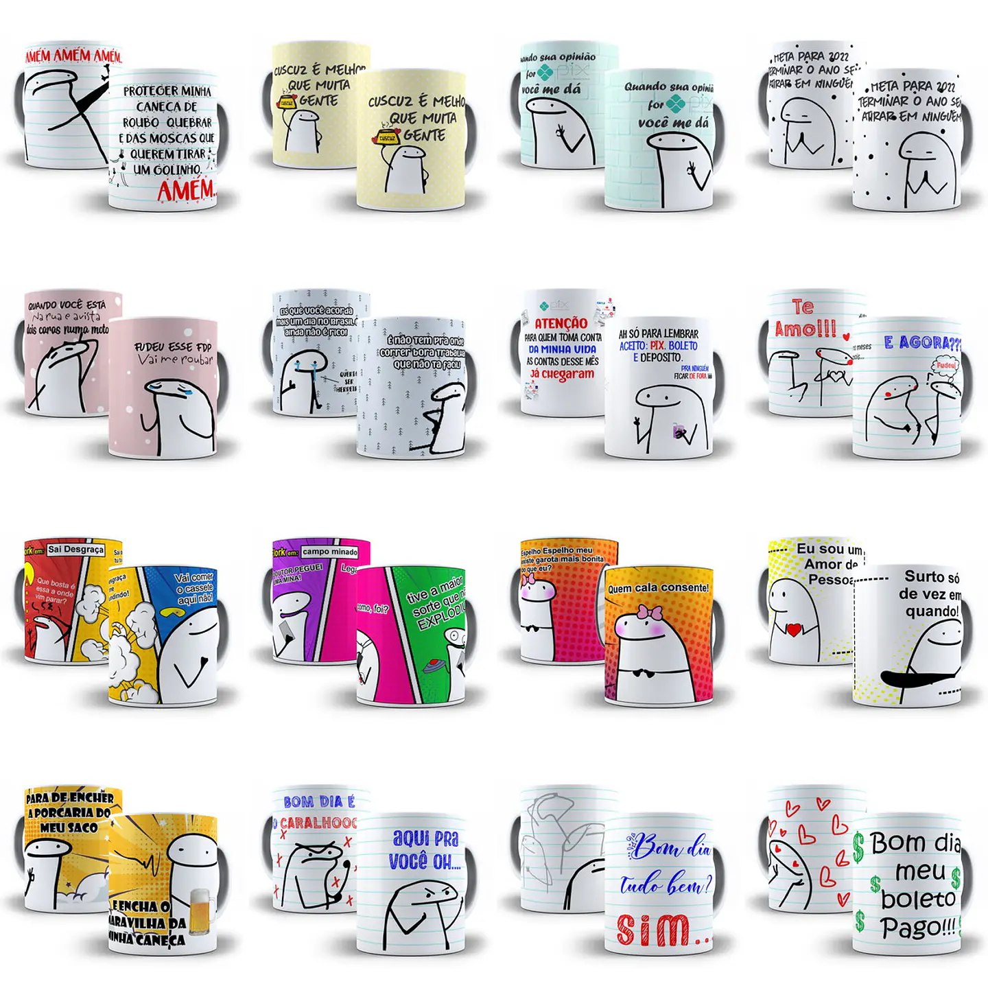 90 Artes Caneca Flork Estampas Sublimação 3