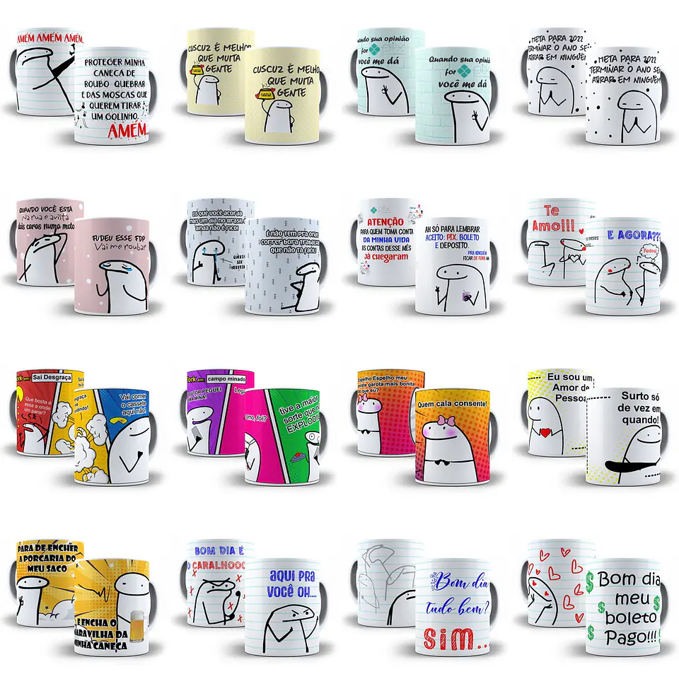 90 Artes Caneca Flork Estampas Sublimação 3