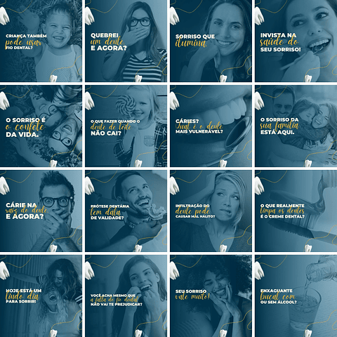 Pack Canva Dentista Odonto Templates Editáveis 200 Artes + Legendas