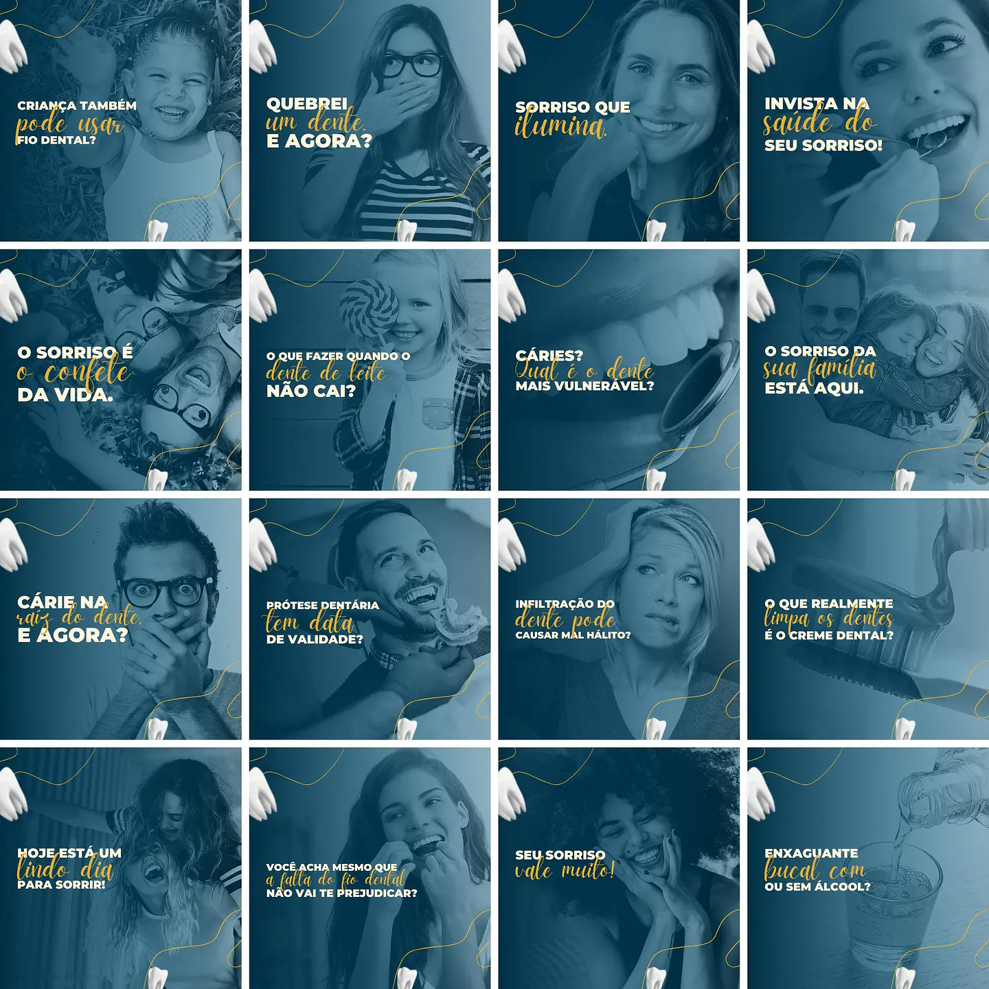 Pack Canva Dentista Odonto Templates Editáveis 200 Artes + Legendas 1