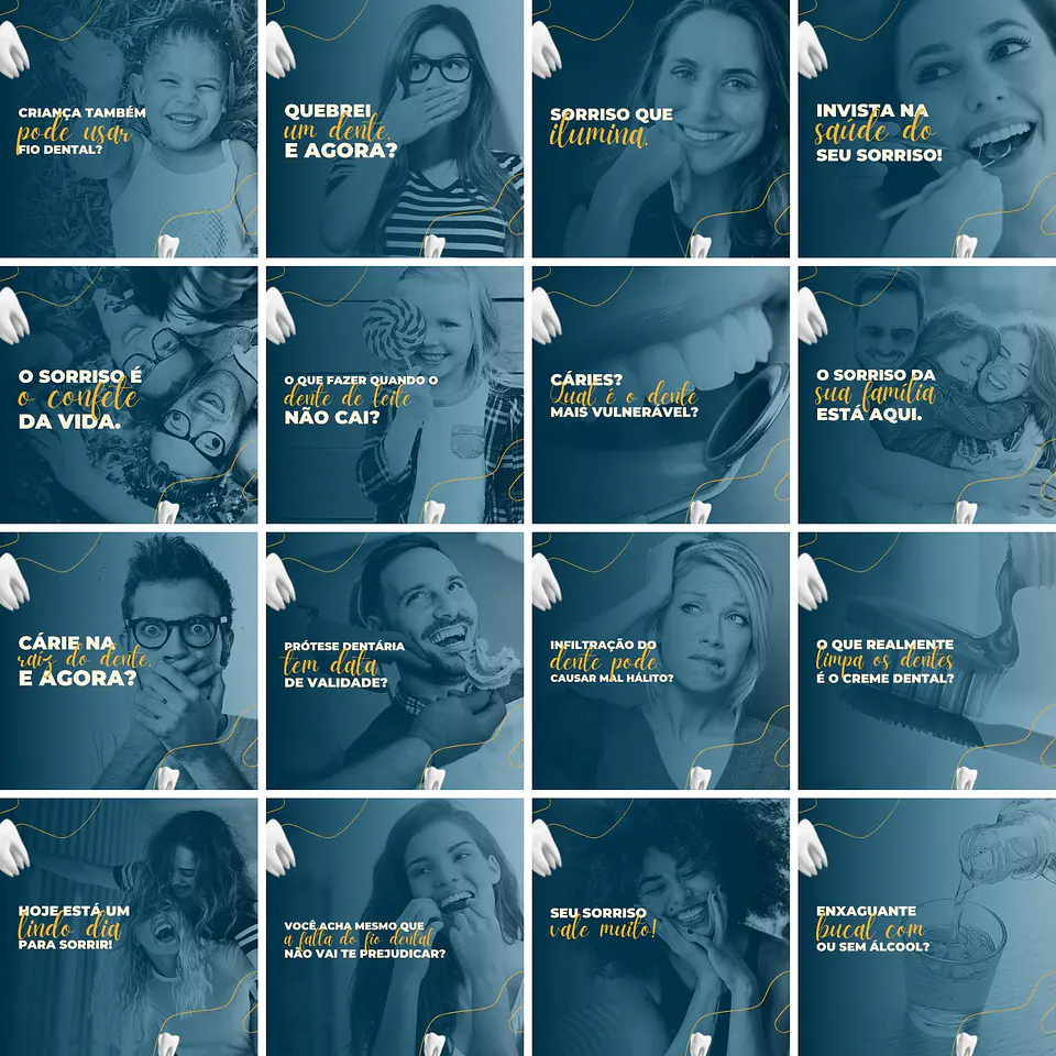 Pack Canva Dentista Odonto Templates Editáveis 200 Artes + Legendas 1