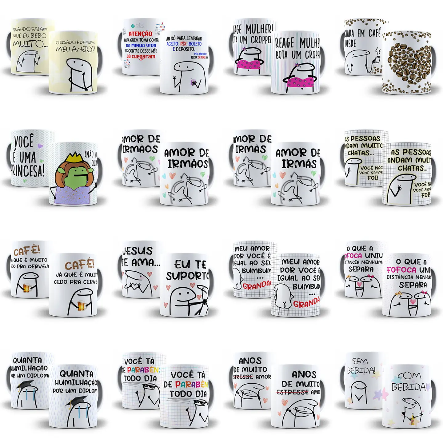 90 Artes Caneca Flork Estampas Sublimação 4