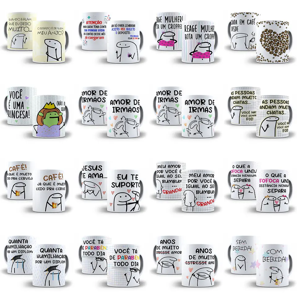 90 Artes Caneca Flork Estampas Sublimação 4