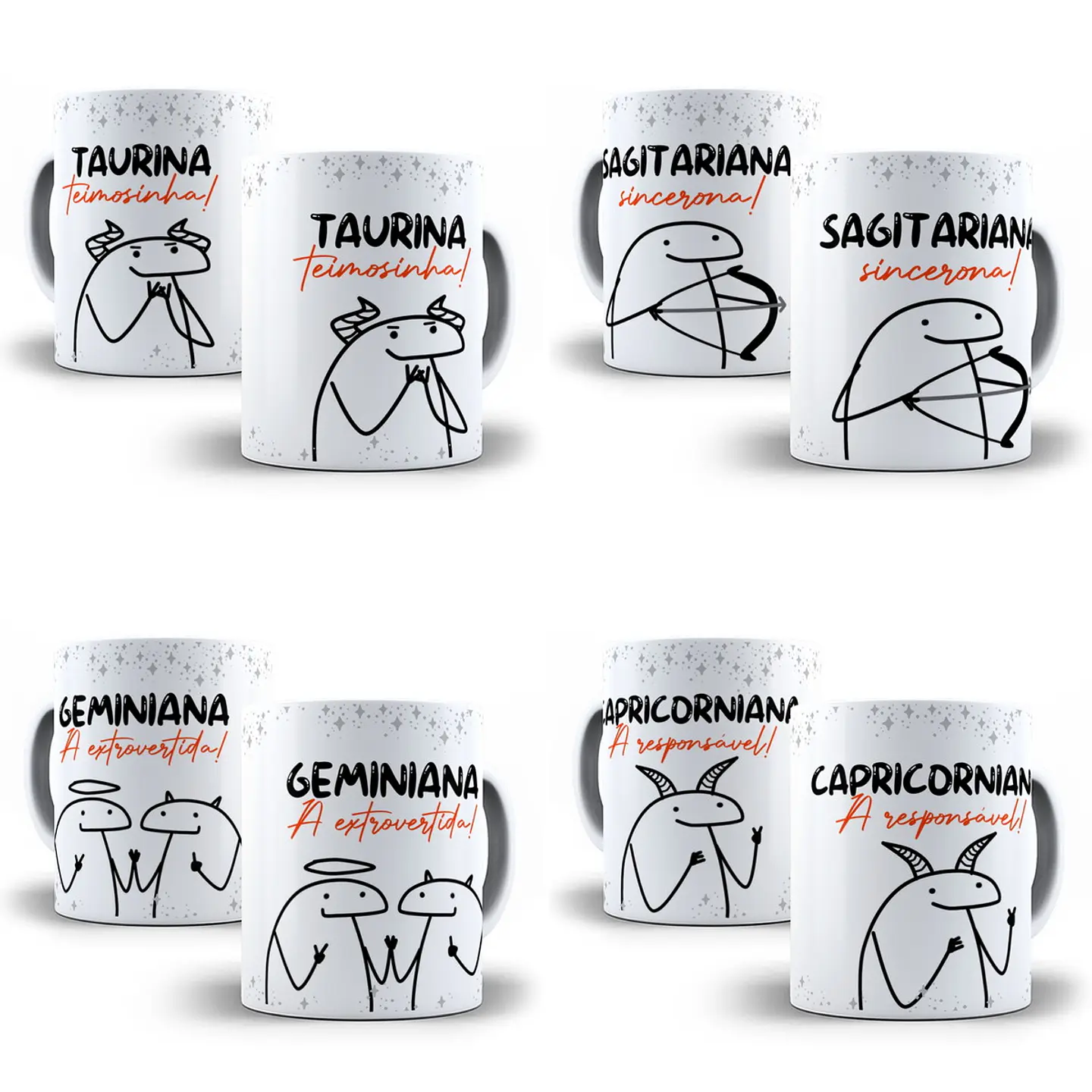 12 Artes Caneca Flork Signos 2.0 Arquivos Sublimação Jpge 3