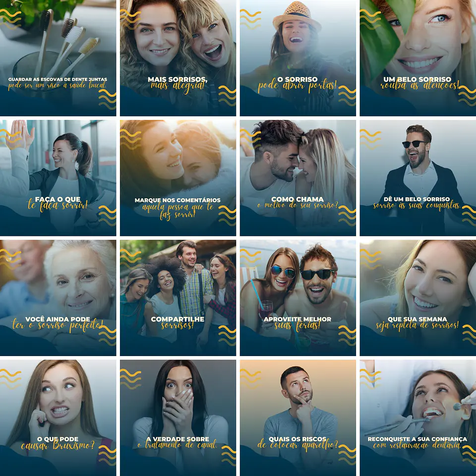 Pack Canva Dentista Odonto Templates Editáveis 200 Artes + Legendas 2