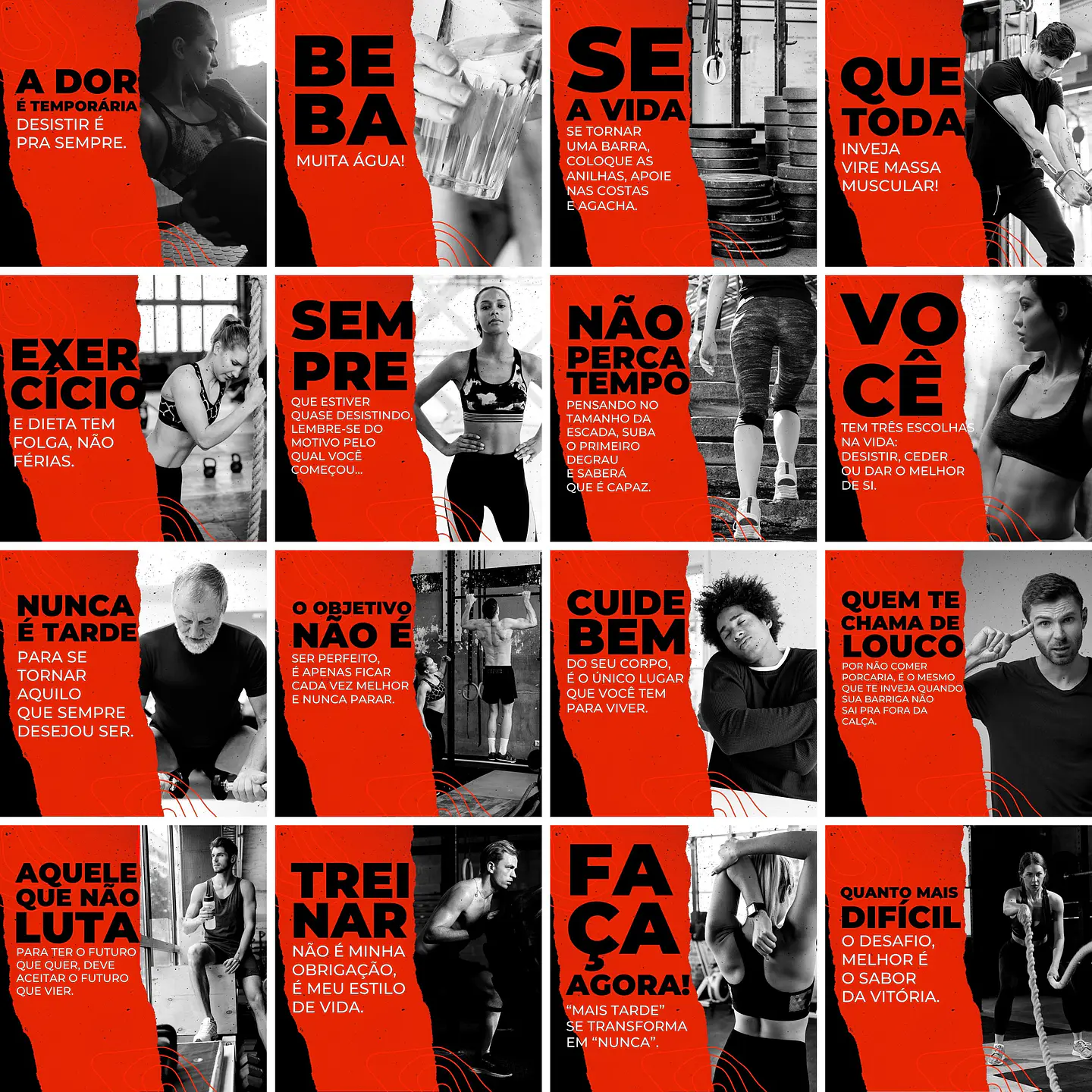 Pack Canva Academia Personal Trainer Templates Editáveis 200 Artes + Legendas 4