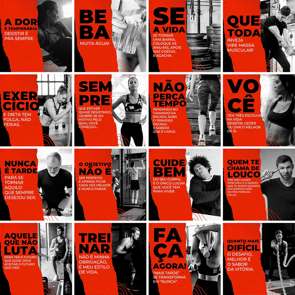 Pack Canva Academia Personal Trainer Templates Editáveis 200 Artes + Legendas 4