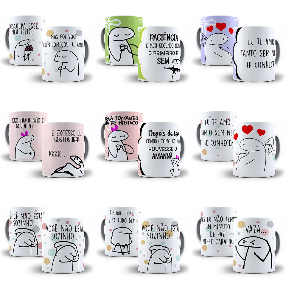 110 Artes Caneca Flork Editável em Corel Draw + Png 8