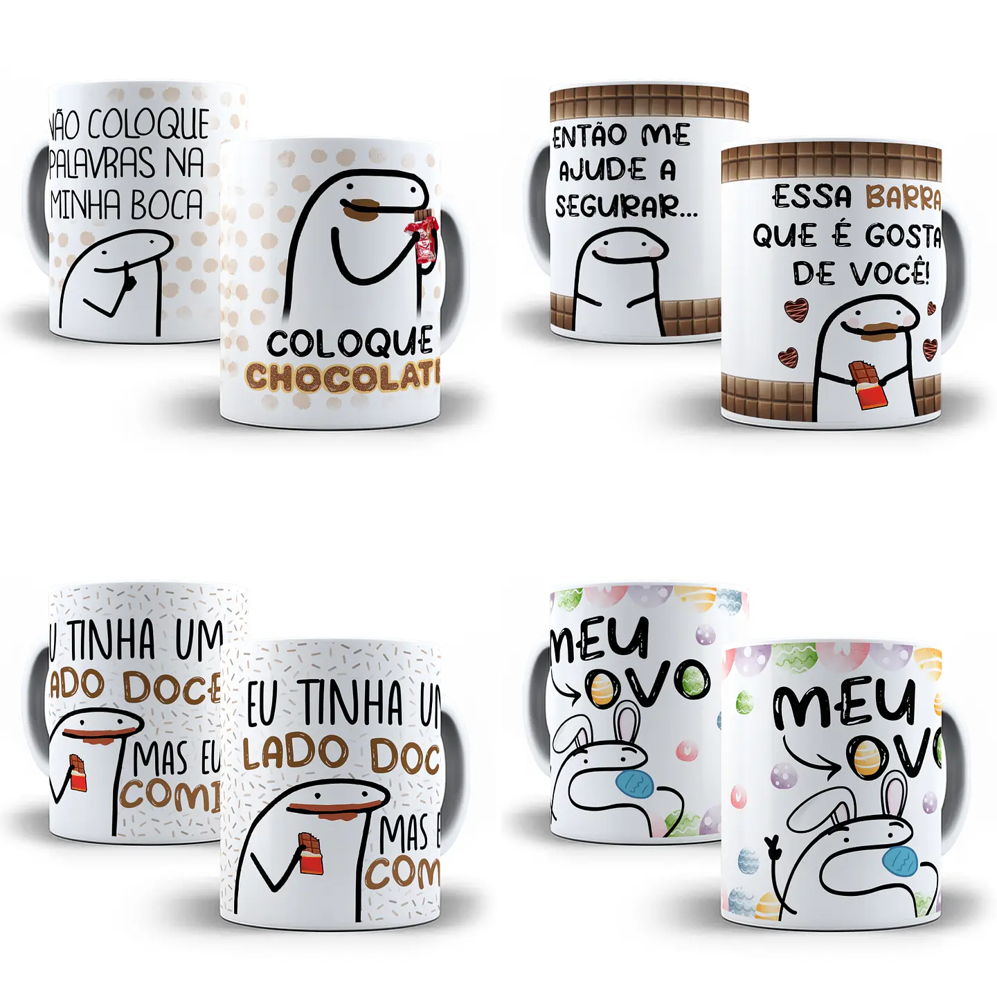 12 Artes Caneca Flork Páscoa Editável Corel Draw + Png 2